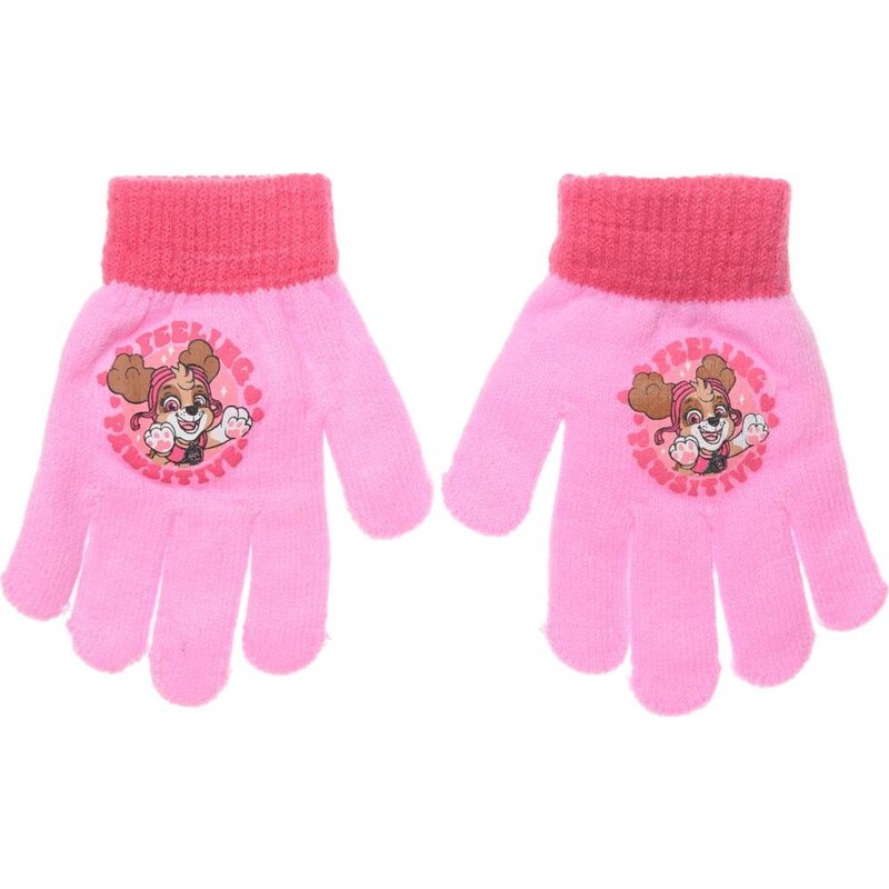 Ružové dievčenské rukavice Paw Patrol - Skye 65151350