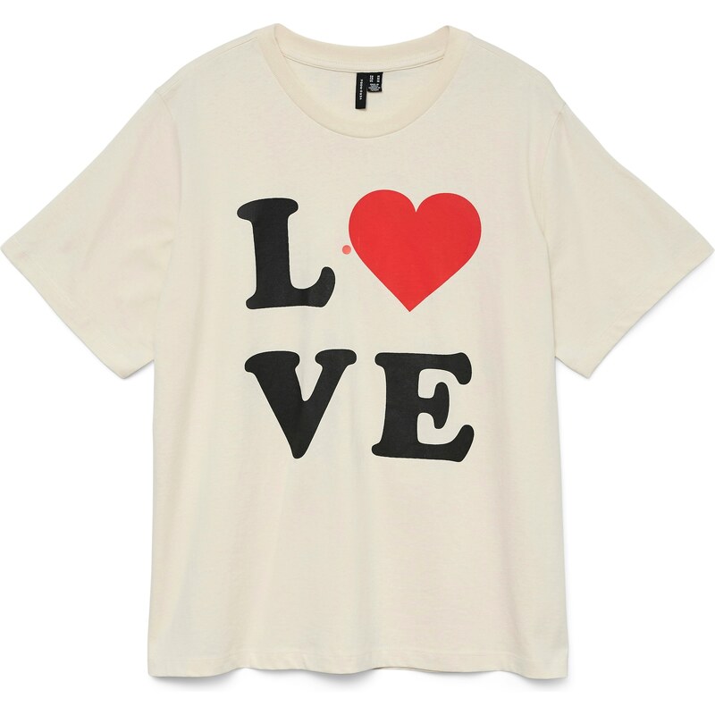 VERO MODA Tričko VALERIE CATY nebielená / červená / čierna 62662431