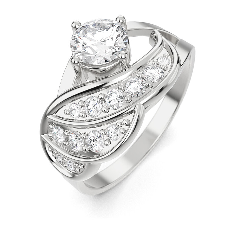 Dámsky prsteň z bieleho zlata 22199/BX 62661097