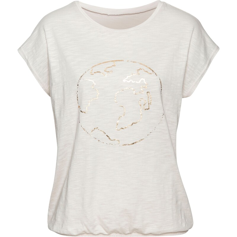 VIVANCE Tričko béžová melírovaná / zlatá 62661077