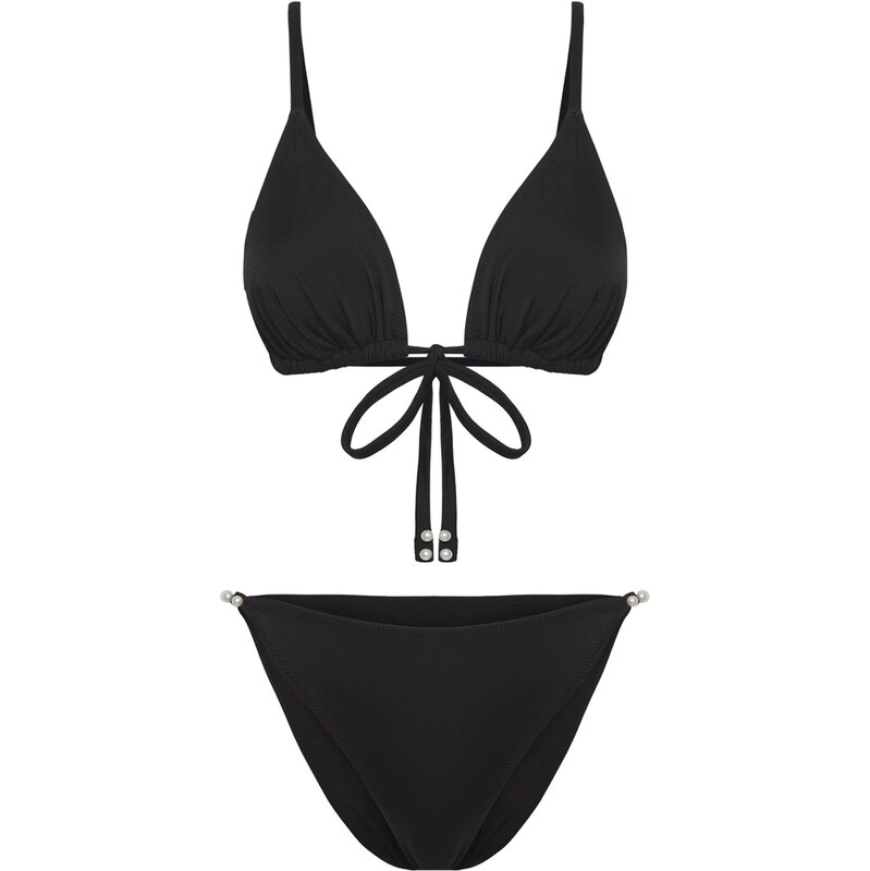 Trendyol Bikiny čierna / perlovo biela 63160282
