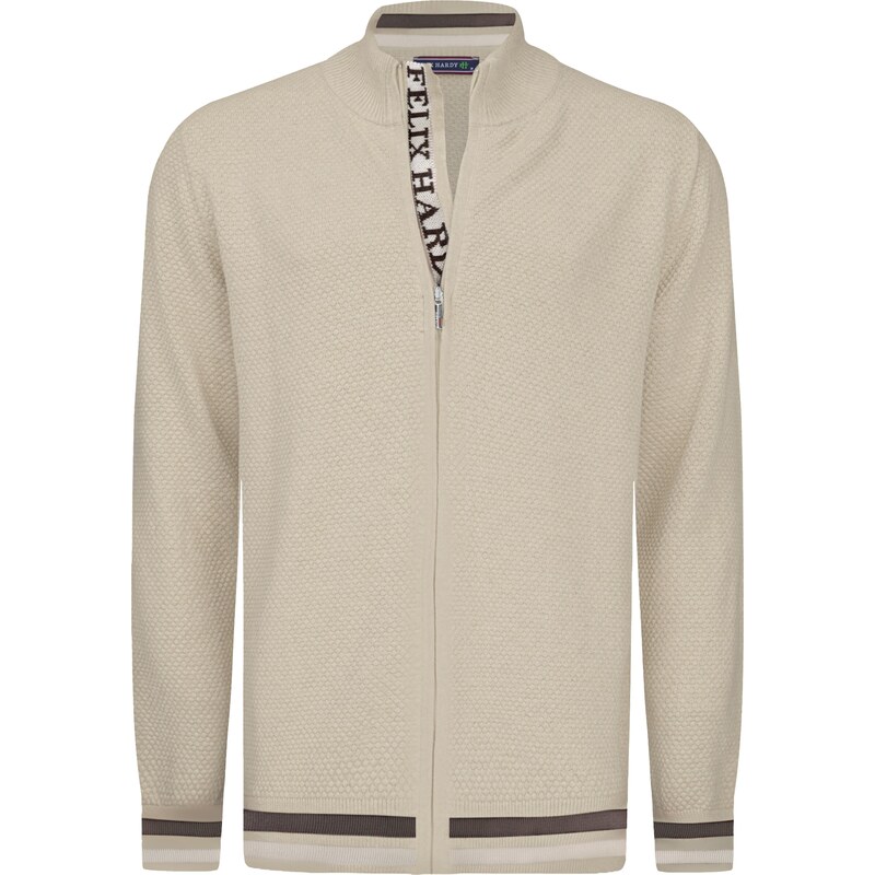 Felix Hardy Kardigán béžová / krvavo červená / čierna 60701667