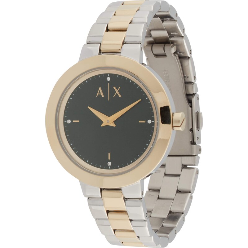 ARMANI EXCHANGE Analógové hodinky zlatá / tmavozelená / strieborná 62663140