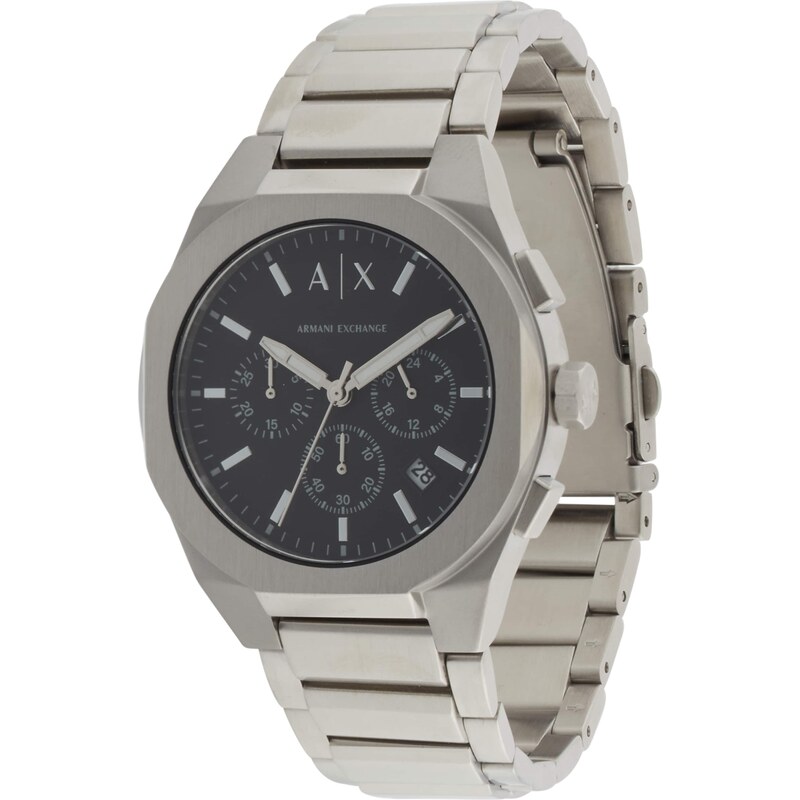 ARMANI EXCHANGE Analógové hodinky čierna / strieborná 63161519