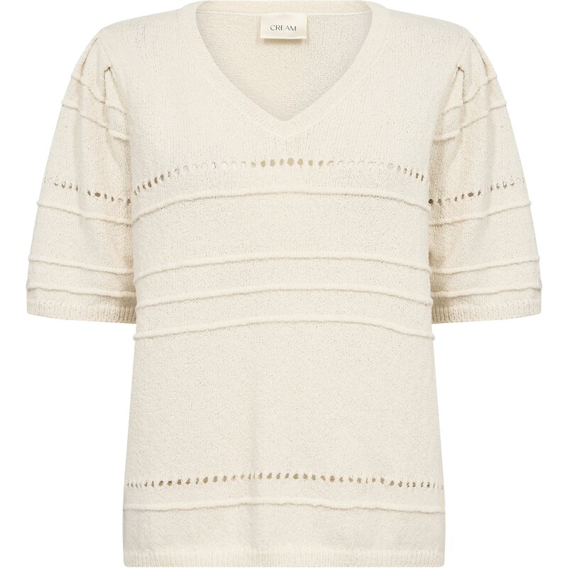 Cream Sveter Poppi prírodná biela 63154889