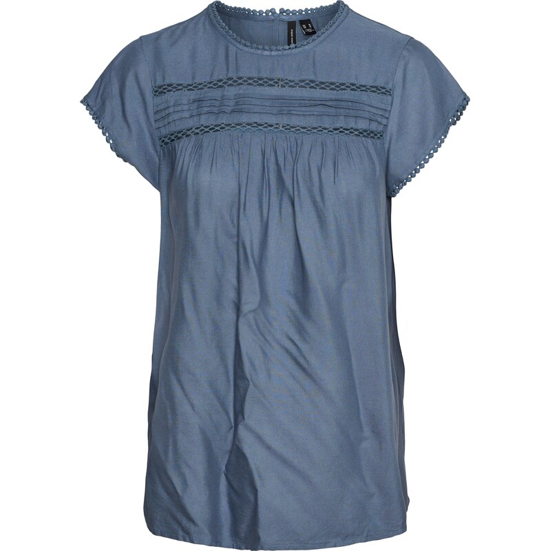 VERO MODA Blúzka VMDEBBIE tmavomodrá 62662456