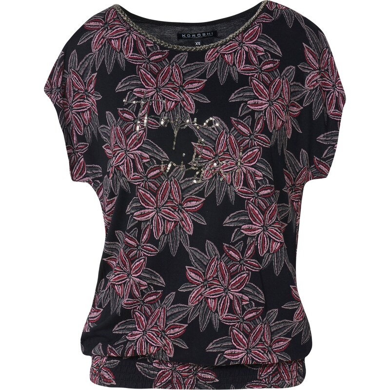 KOROSHI Tričko fialová / čierna 63153678