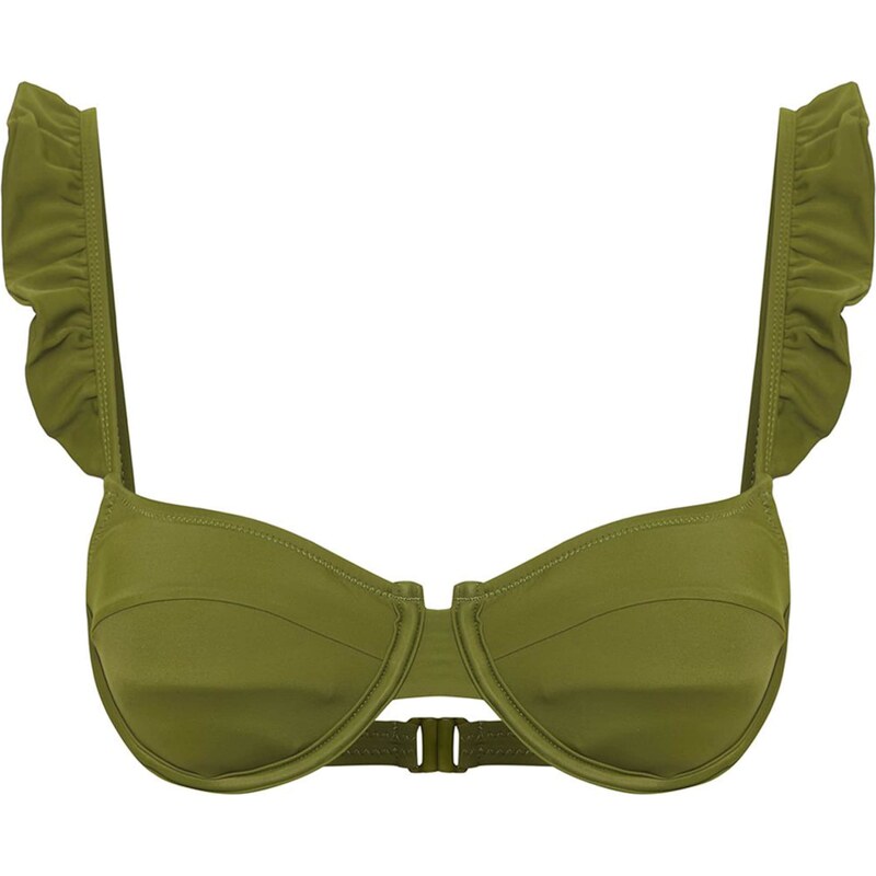 Trendyol Bikinový top olivová 63135908