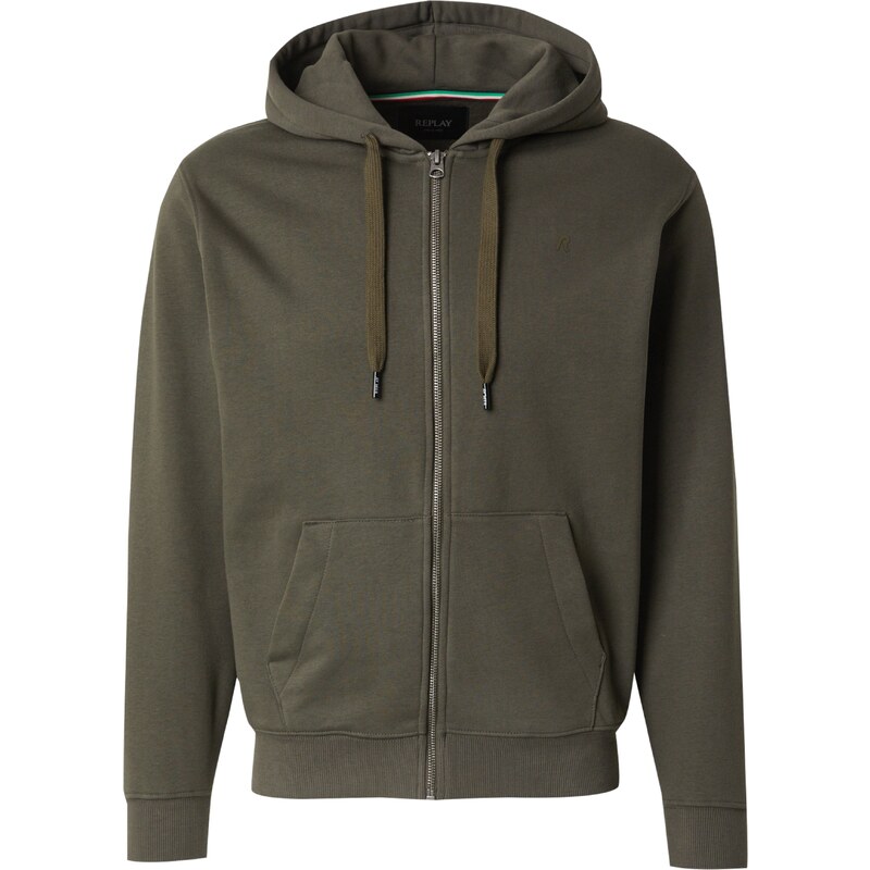 REPLAY Tepláková bunda kaki 66897846