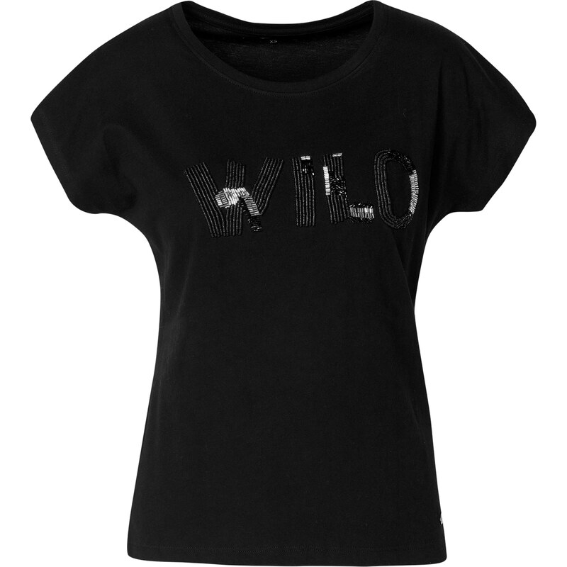 KOROSHI Tričko čierna / strieborná 63155762