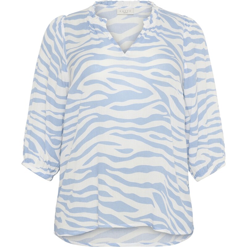 KAFFE CURVE Blúzka Edina svetlomodrá / biela 62662129