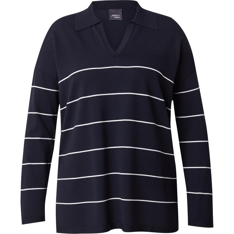 Persona by Marina Rinaldi Sveter PECE námornícka modrá / biela 63160711