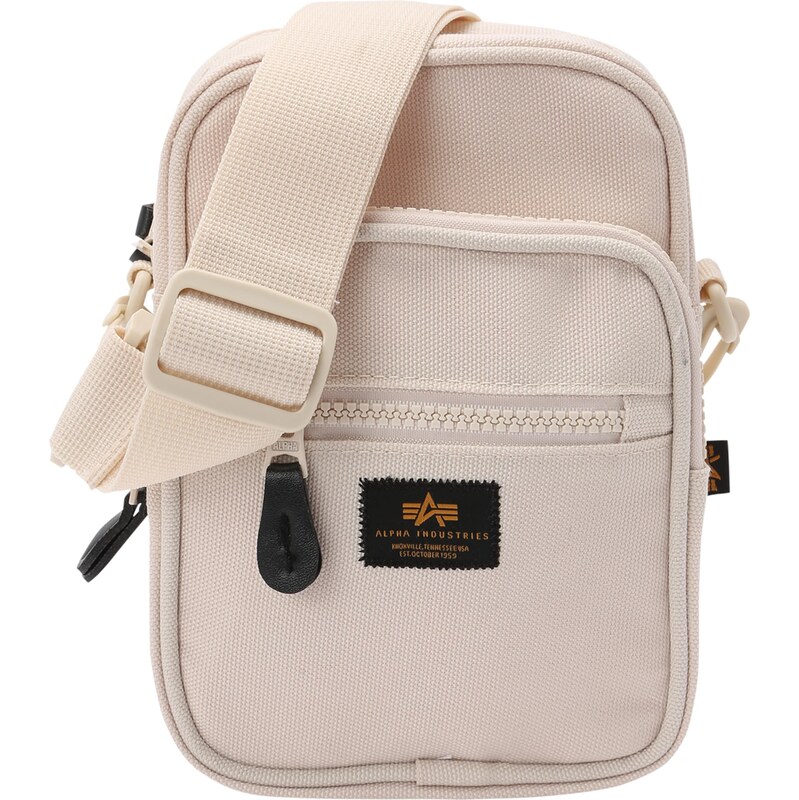 ALPHA INDUSTRIES Taška cez rameno čierna / biela ako vlna 62663114