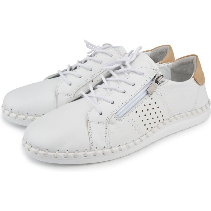 Vlnka Dámske kožené tenisky Tabita biela veľkosti obuvi - dospelí 37 65798913