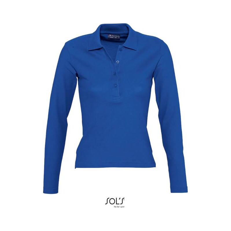 Dámske piqué polo s dlhým rukávom SOLS 62678485