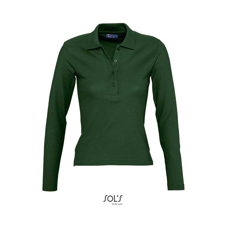 Dámske piqué polo s dlhým rukávom SOLS 62678488