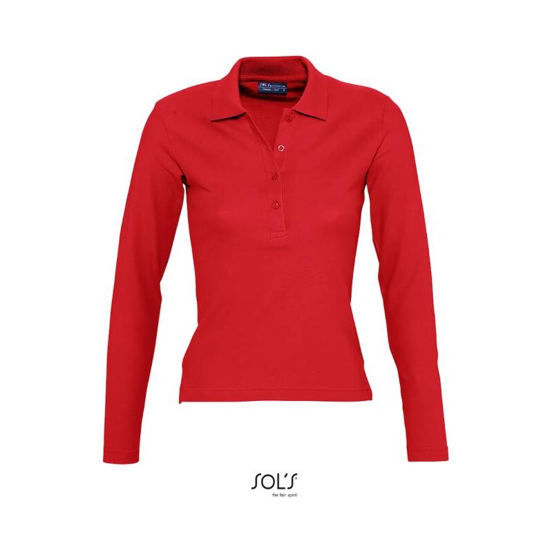 Dámske piqué polo s dlhým rukávom SOLS 62678487