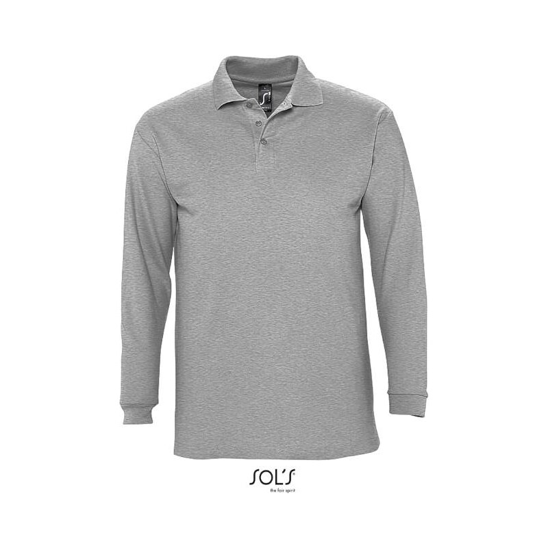 Piqué polo s dlhým rukávom pánske SOLS 62678479