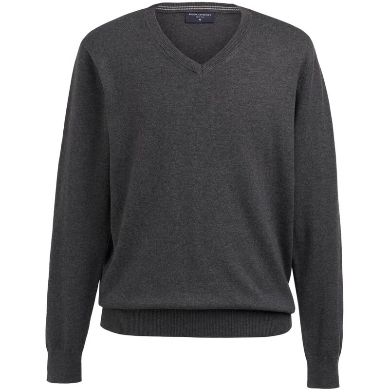 Pánsky sveter do V merino vlna Berlin Brook Taverner 62679093