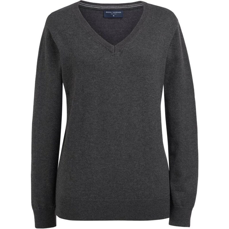 Dámsky pulóver do V merino vlna Riga Brook Taverner 62679107