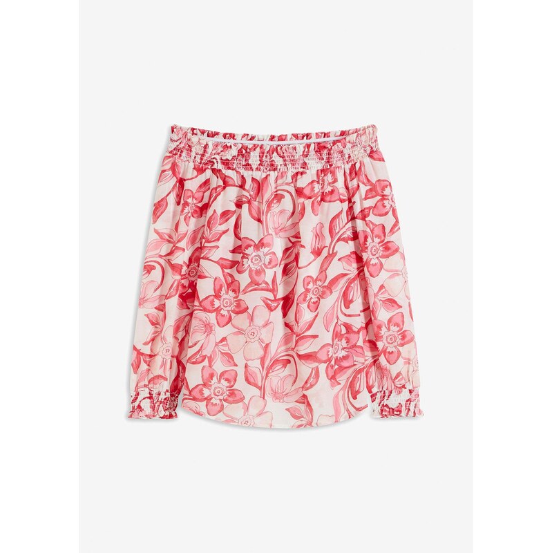 bonprix Carmen blúzka s potlačou, farba biela 62679686