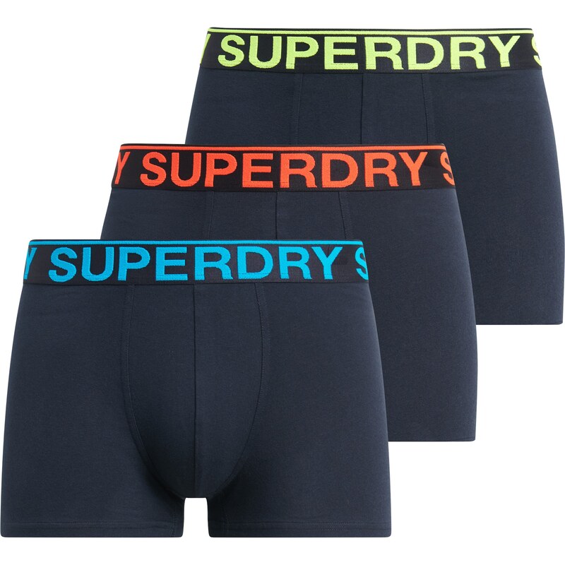 Superdry & Co Boxerky tmavomodrá / vodová / svetlozelená / oranžovo 62729732