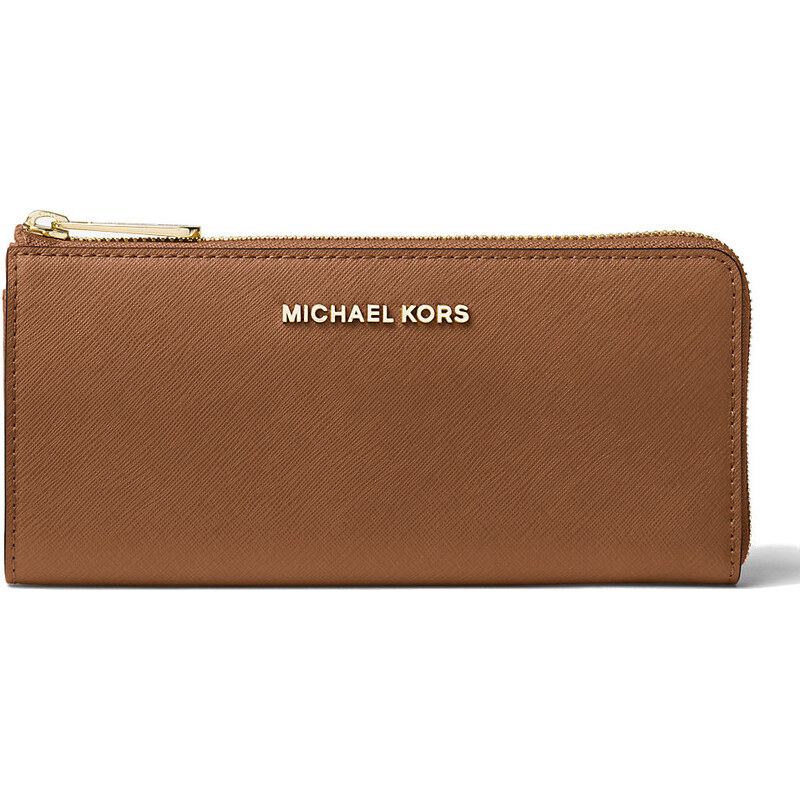 Michael Kors Jet Set Travel Large Saffiano Leather Quarter-Zip Wallet 63717821