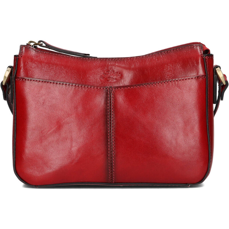 Kožená dámska crosbody kabelka Katana Mealla - červená 62687384