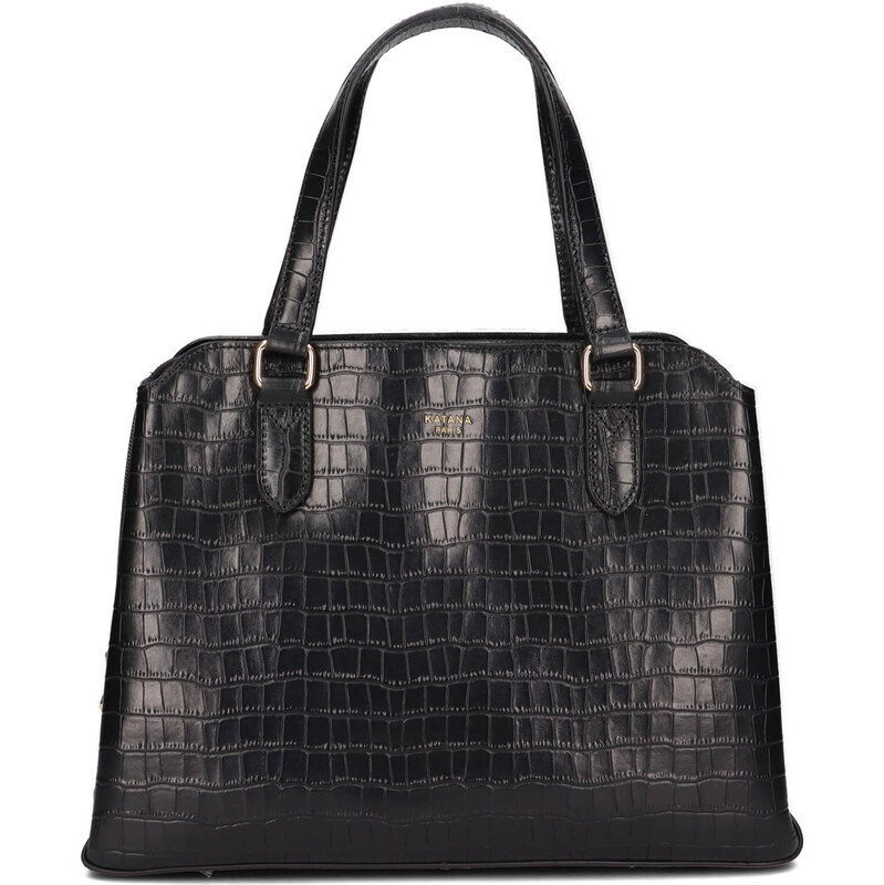 Elegantná dámska kožená kabelka Katana Tióna - čierna 62687388