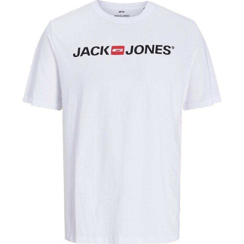JACK & JONES Tričko Essentials brusnicová / čierna / biela 29308817