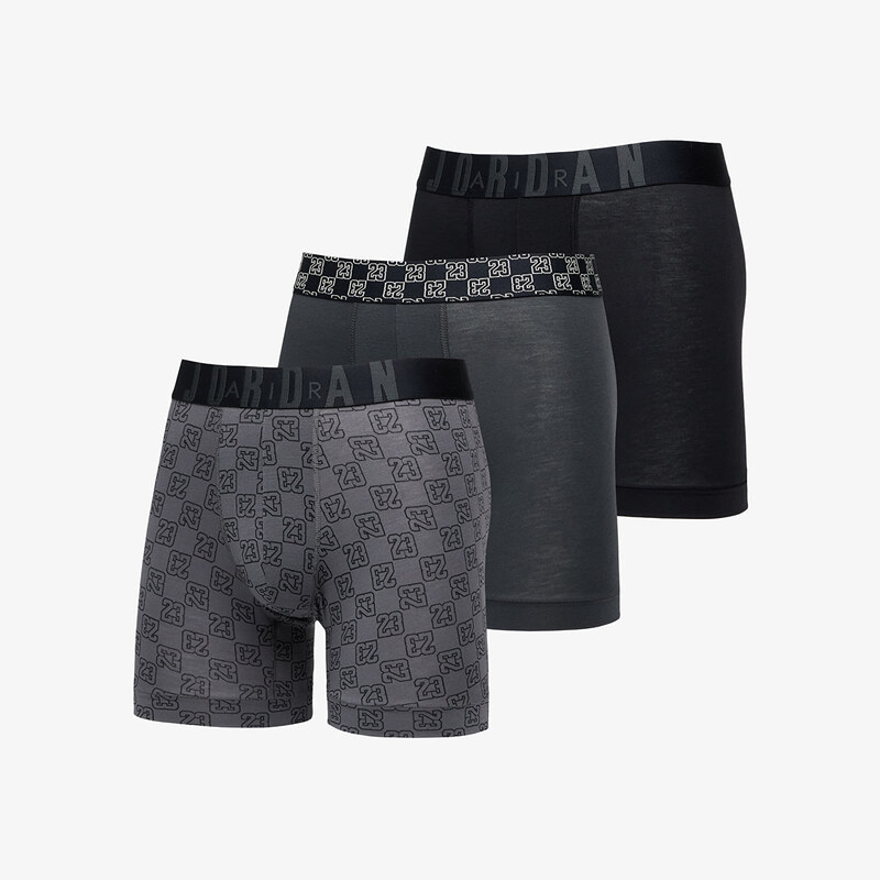 Boxerky Jordan Flight Modal 23 Monogram Boxer Brief 3-Pack Black S 62696594