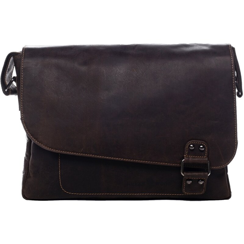 Greenwood Kožená taška cez rameno UNI IGGY tm. hnedá 60150209