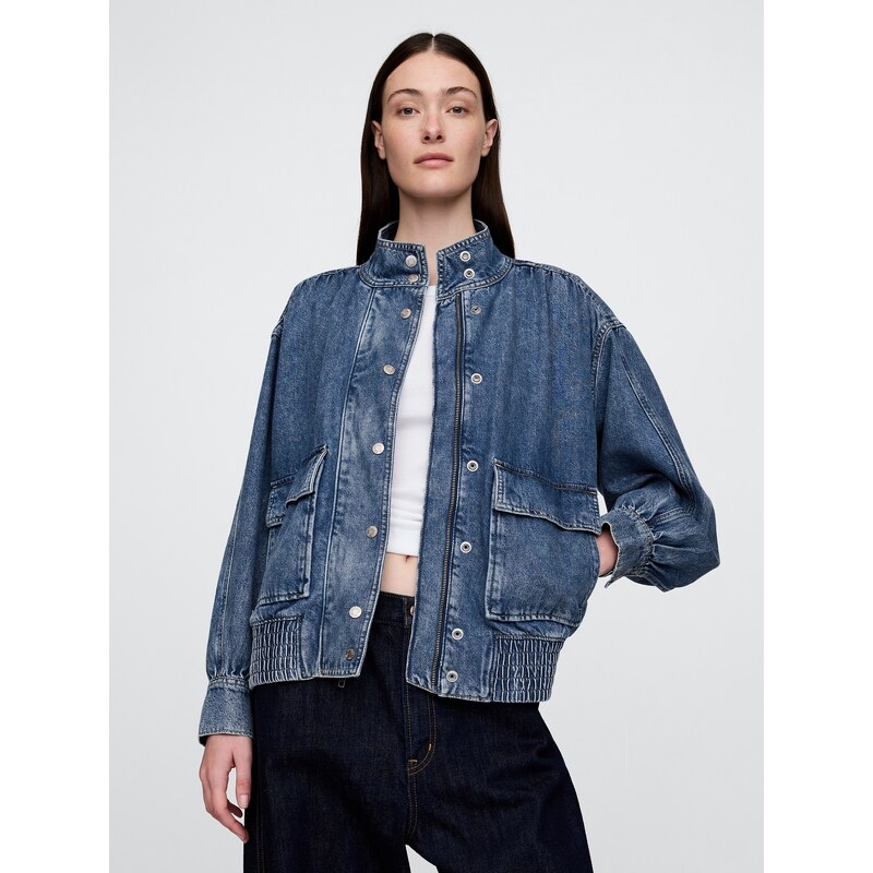 GAP Dámsky Džínsový oversize bomber UltraSoft 709036-00 66266270
