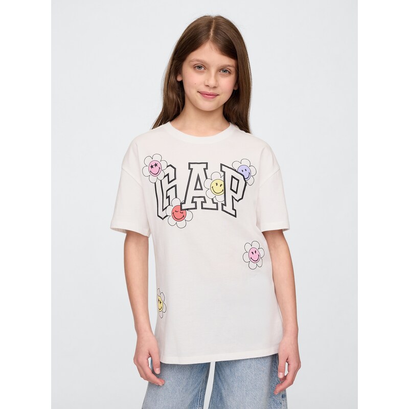 GAP Dievčenské tričko s logom Gap × SmileyWorld 746204-01 66265930