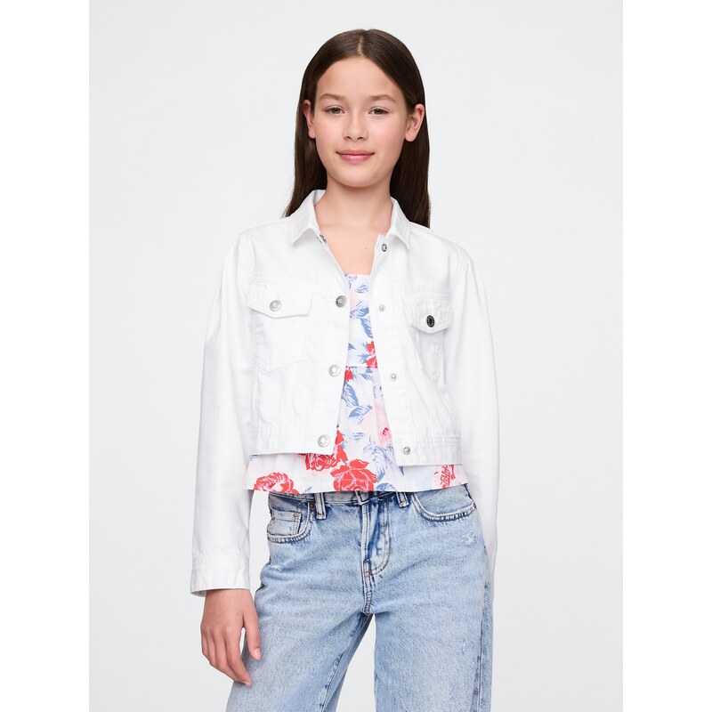 GAP Dievčenská džínsová crop bunda 738607-00 66265933