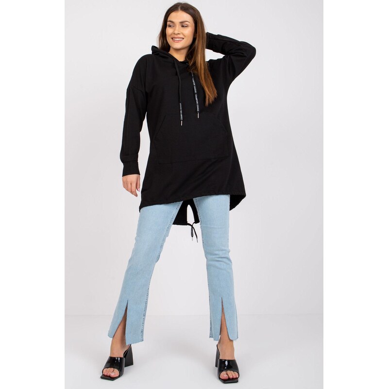 MladaModa Mikina Sophie s kapucňou a potlačou čierna 62701947