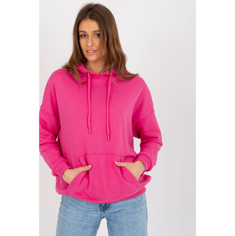 MladaModa Mikina klokanka s kapucňou model 02434 fuksiová 62701965