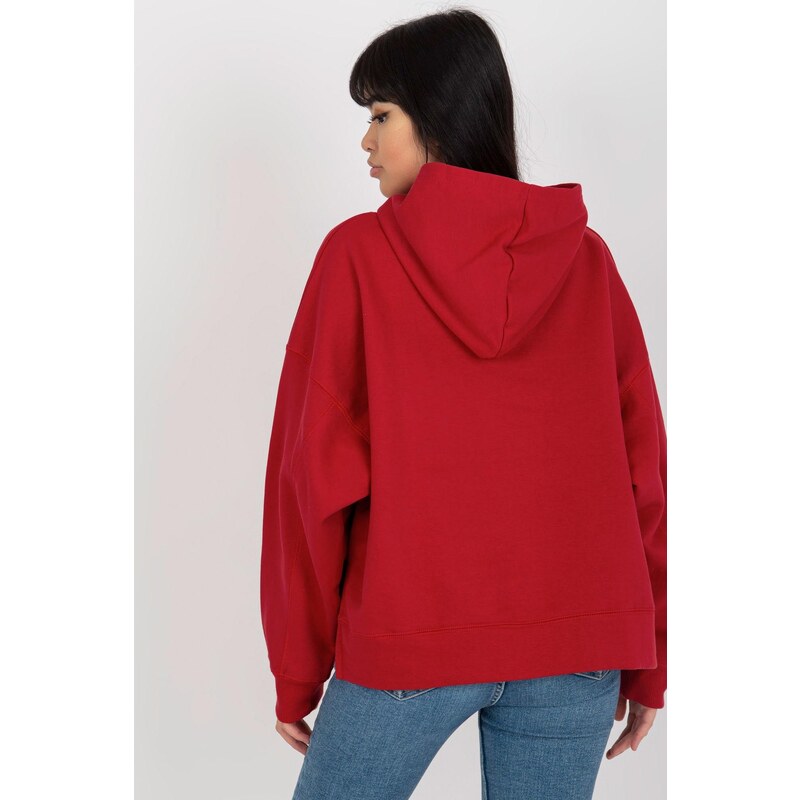 MladaModa Mikina s kapucňou model 200211 červená