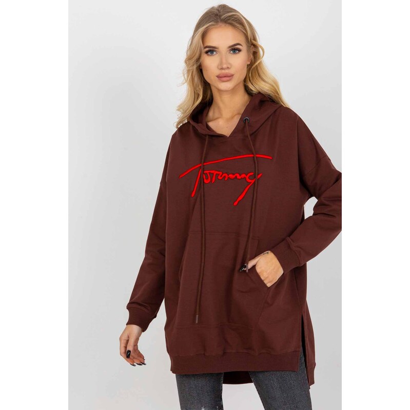 MladaModa Mikina klokanka s kapucňou a vyšívaným nápisom model 33525 62701972