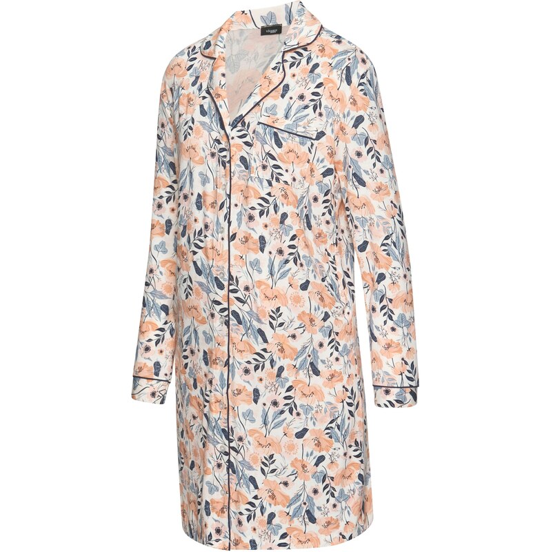 VIVANCE Nočná košieľka námornícka modrá / modrosivá / pastelovo 63157660