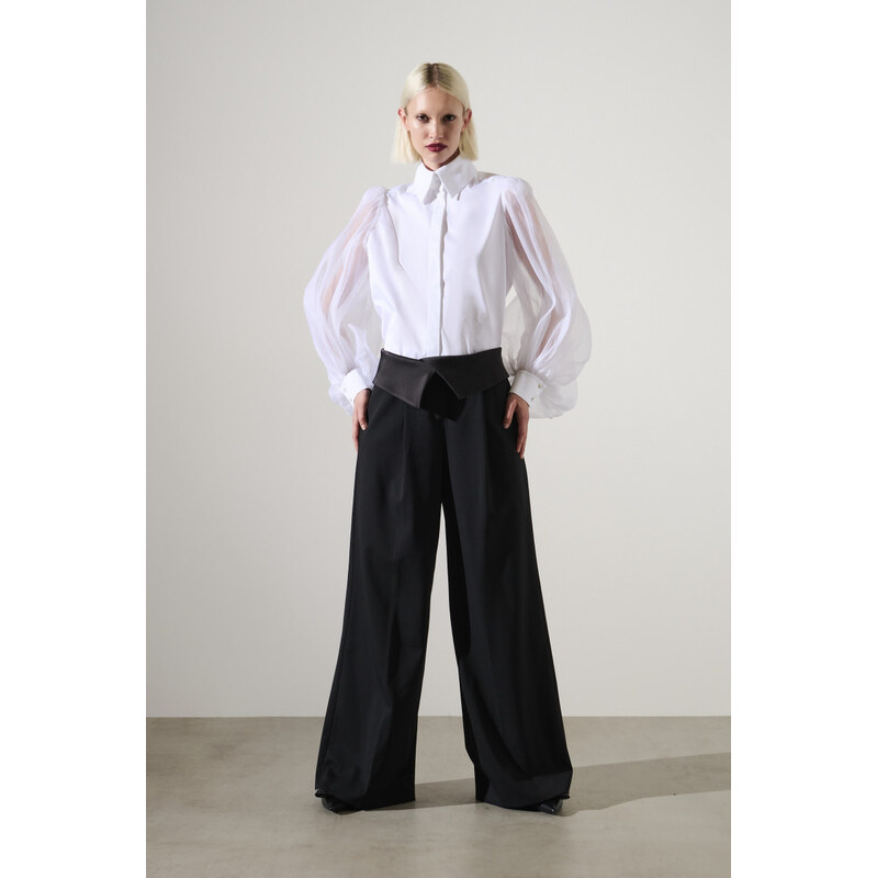 NOHAVICE KARL LAGERFELD TAILORED WIDE LEG PANTS 60519354