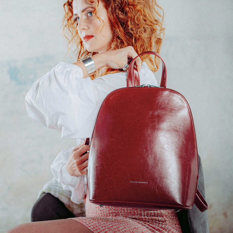 Kožený batoh Noelia Bolger červená NB 0045 TCV 24573527