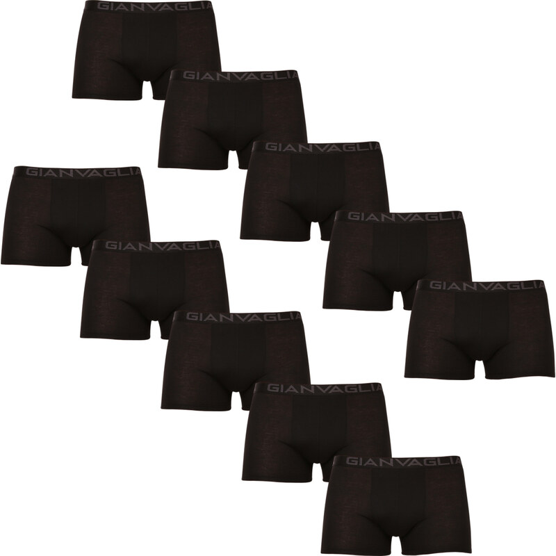 10PACK pánske boxerky Gianvaglia čierné (023) 37827277