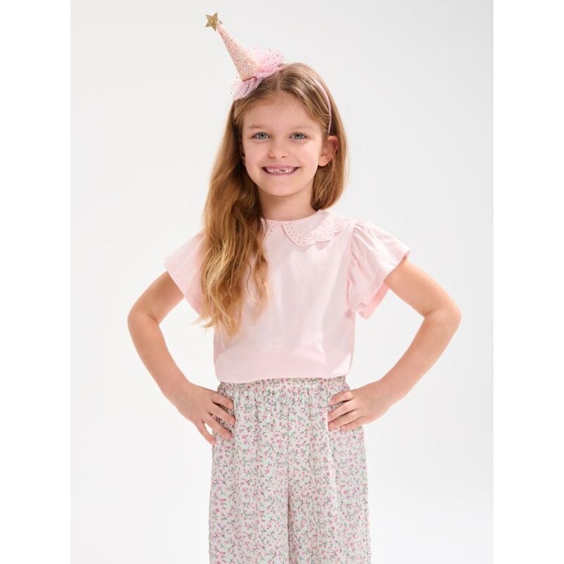 Sinsay - Tričko s krátkym rukávom - pastelová ružová 65741286