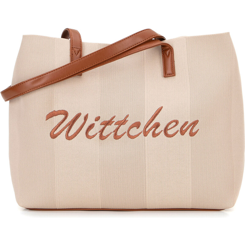 Wittchen Kabelka shopper s prvkami ekokože béžovo-hnedá 100-4Y-400-9 66066460