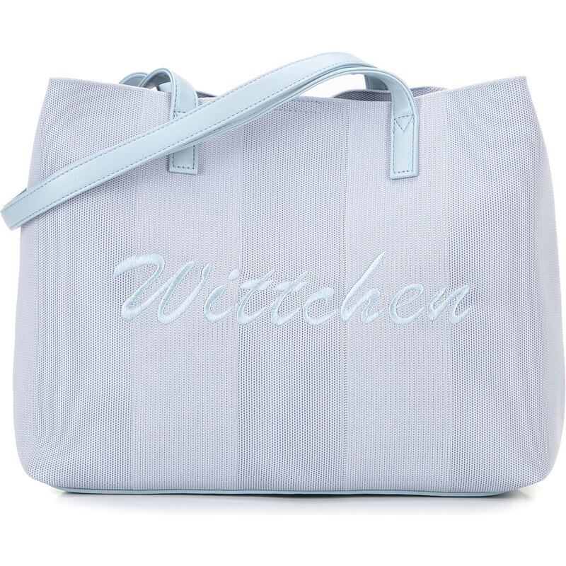 Wittchen Kabelka shopper s prvkami ekokože modrá 100-4Y-400-N 66066461