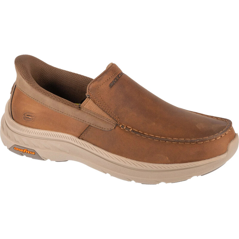 Hnedé pánske nazúvacie tenisky Skechers Slip-Ins: Pollard - Osgood 62721992