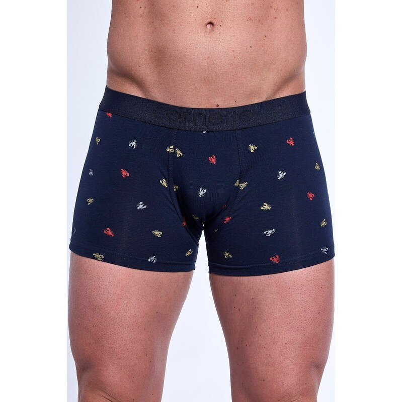 Tmavomodré pánske boxerky so vzormi Cornette High Emotion 508/154 M 65151641