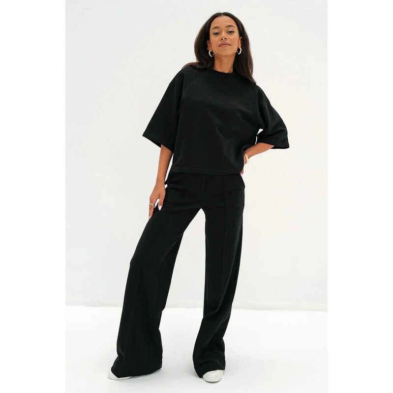 Mosquito Dámske tepláky Melgo Black čierne, Farba čierna 62723173