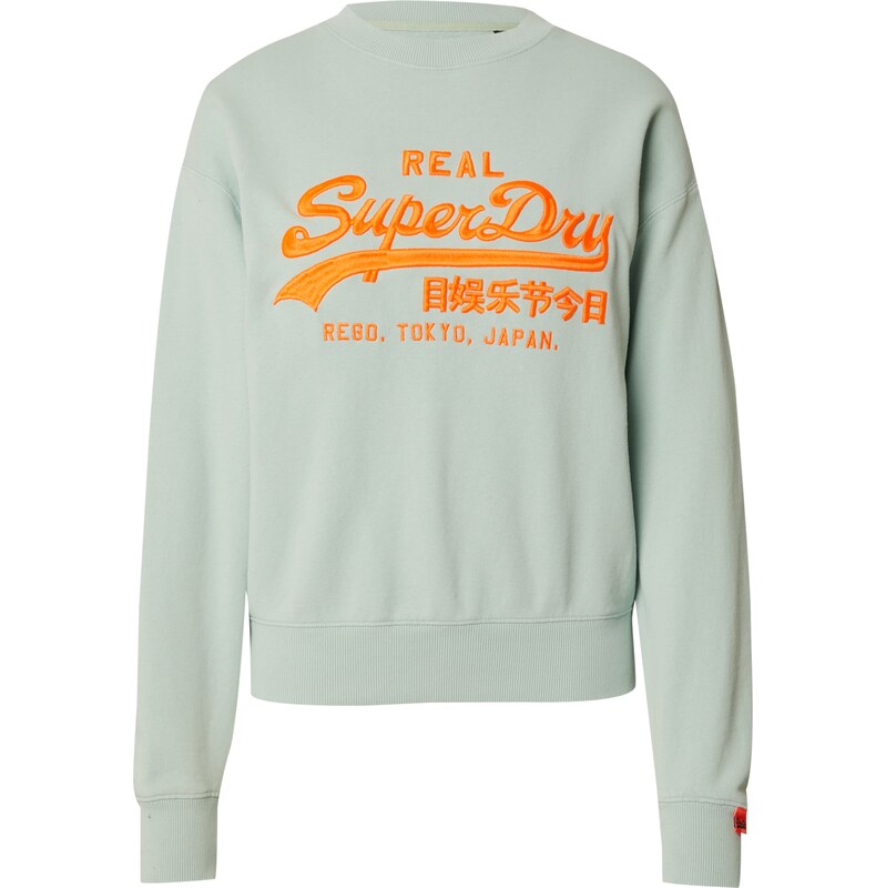 Superdry & Co Mikina pastelovo zelená / tmavooranžová 62847605